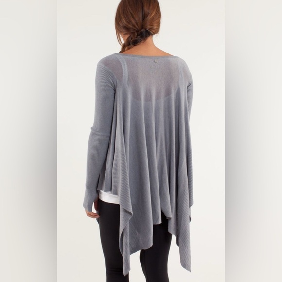 Lululemon Enlightened Pullover Heathered Fossil Women’s 10 Silk Blend Athleisure - Picture 2 of 13